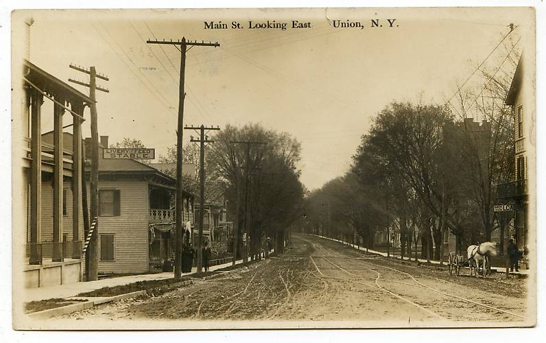 Vintage Photographs > Union, NY c.1910, Electric and Telephone Lines ...