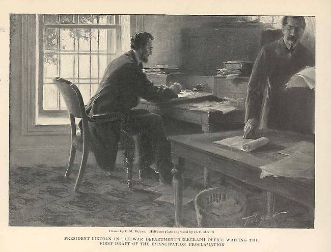 Vintage Photographs President Lincoln Civil War Telegraph Message