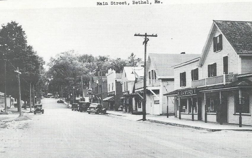 Vintage Photographs > Bethel, ME c.1935. Downtown with Utility Pole ...