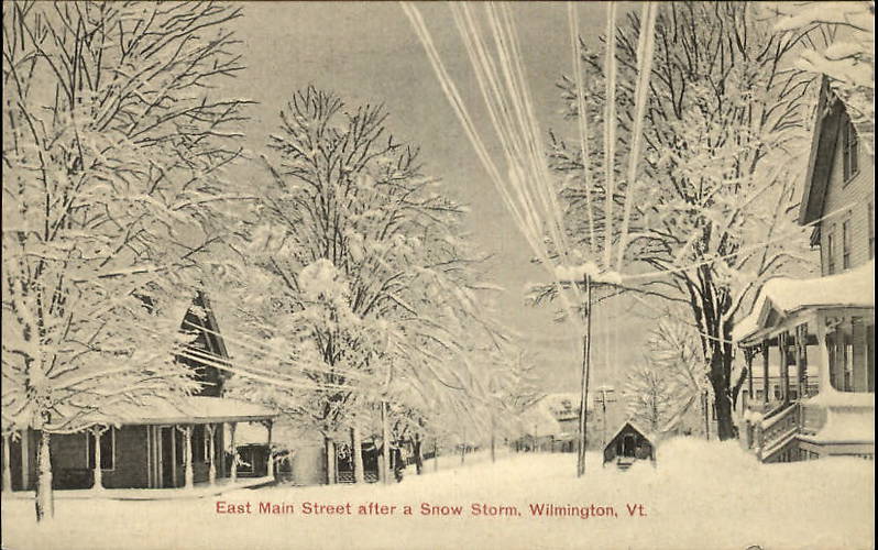 Vintage Photographs > Wilmington, VT c.1910 Snow Covered Utility Wires