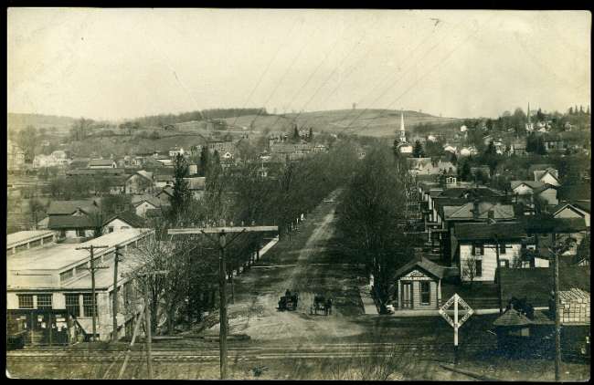 Porcelain Insulators > Victor, New York NY Downtown Photo Fred Locke c 1905